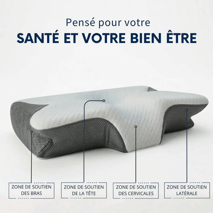Zone de soutien des bras, tête, cervicales, latérale
